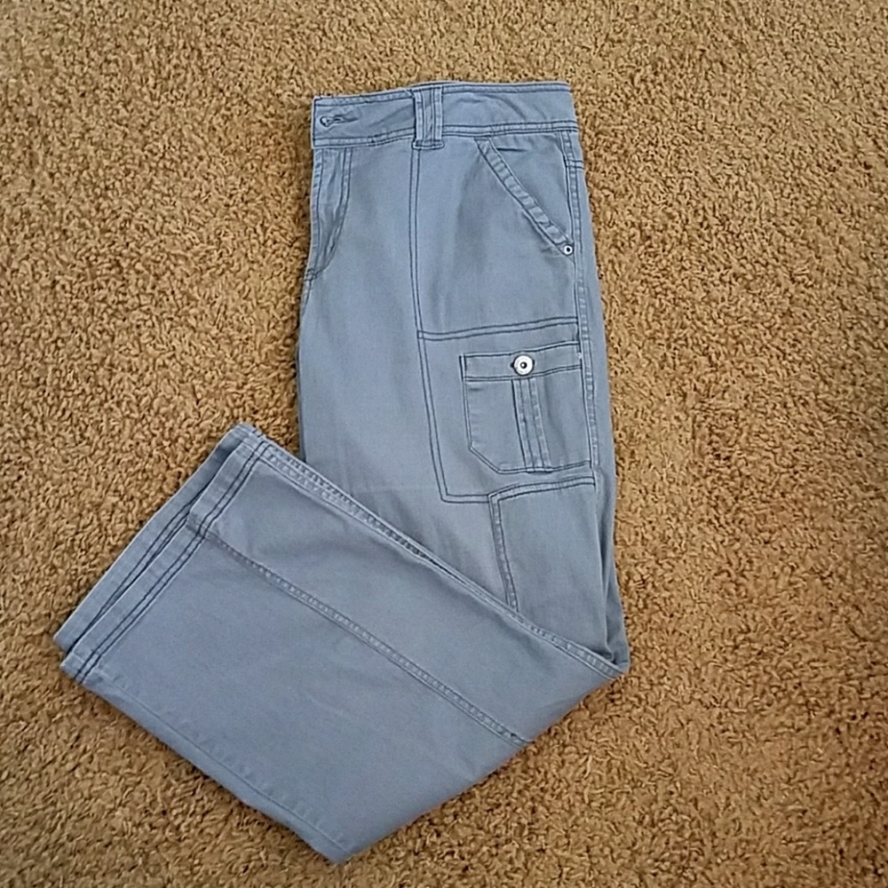 Gray cargo utility pants